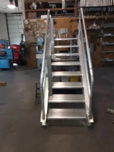 Custom welding deck stairs.